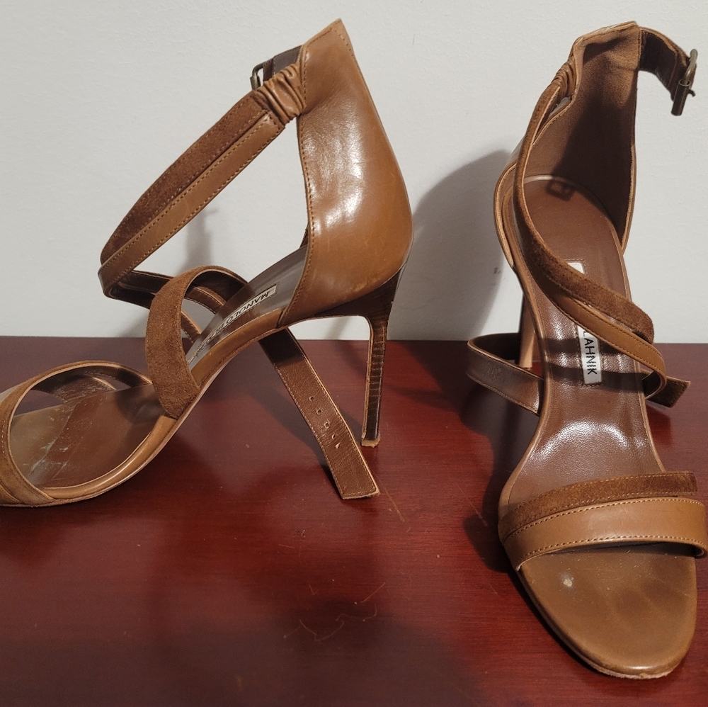 Manolo Blahnik Two Tone Sandals